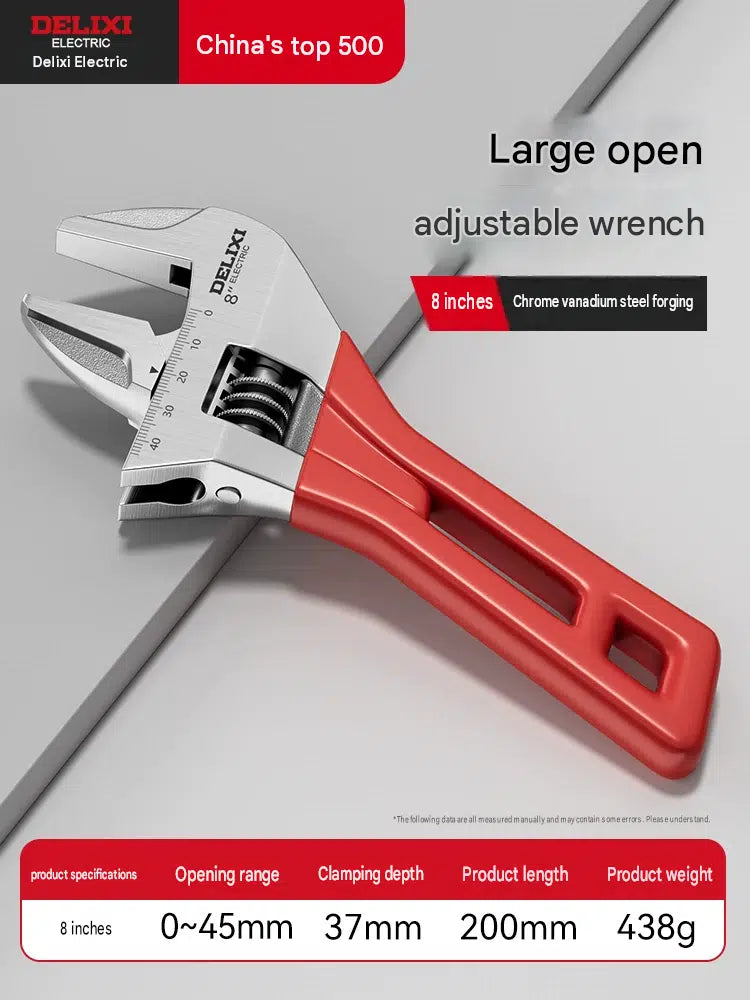 DELIXI Heavy-Duty Wide Jaw Adjustable Wrench