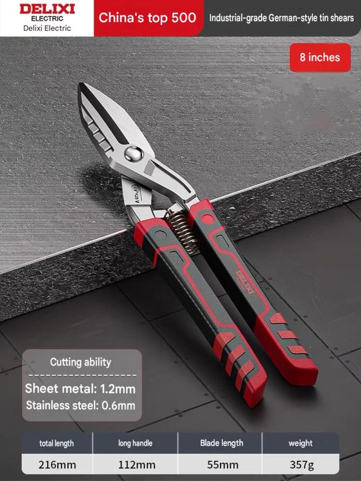 Delixi Multifunctional Industrial Tin Snips & Wire Strippers