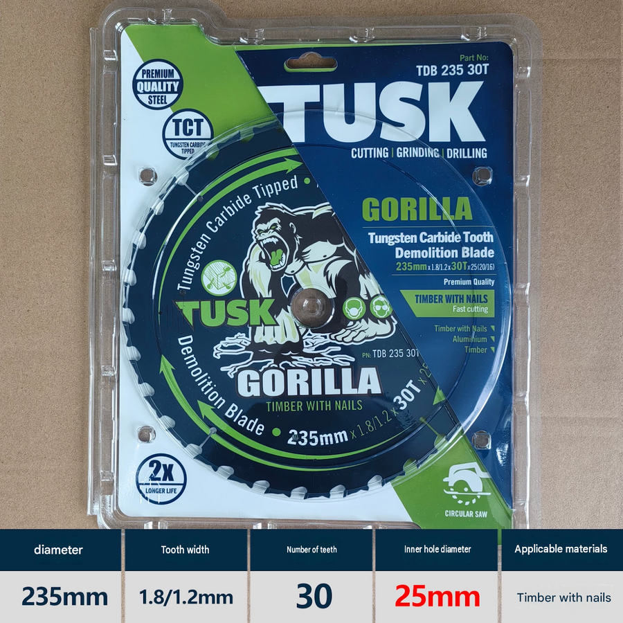 TUSK Gorilla Framing Circular Saw Blade – Nail Resistant