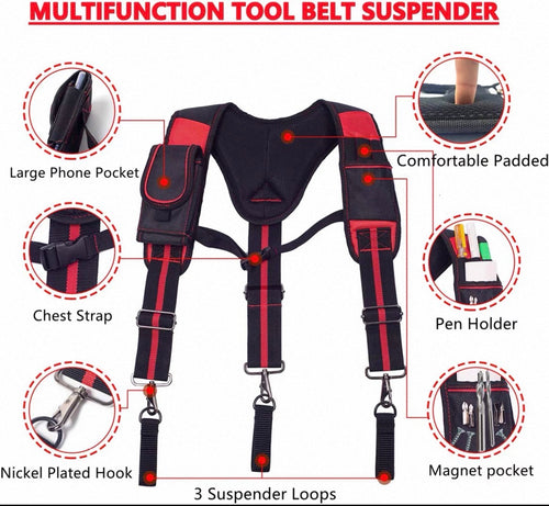 1680D Heavy-Duty Multi-Functional Tool Suspenders