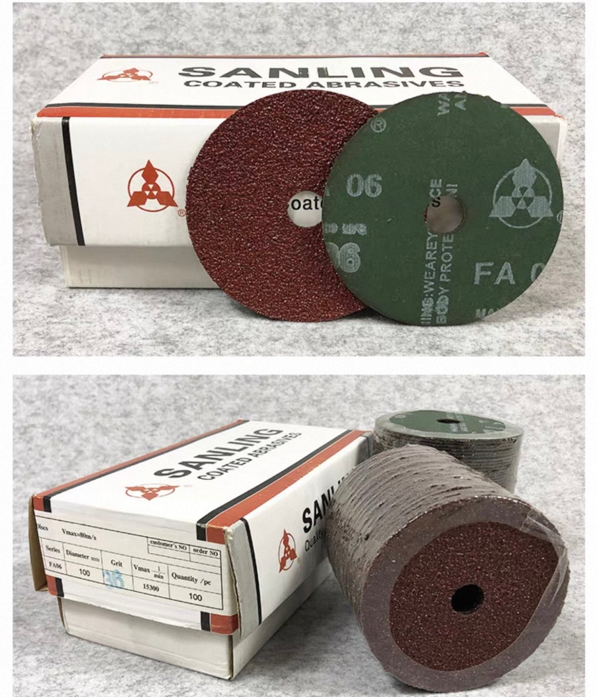 100 Pack Sanling Coated Abrasive Sanding Discs | 4" & 5" | Multiple Grits | Free Shipping