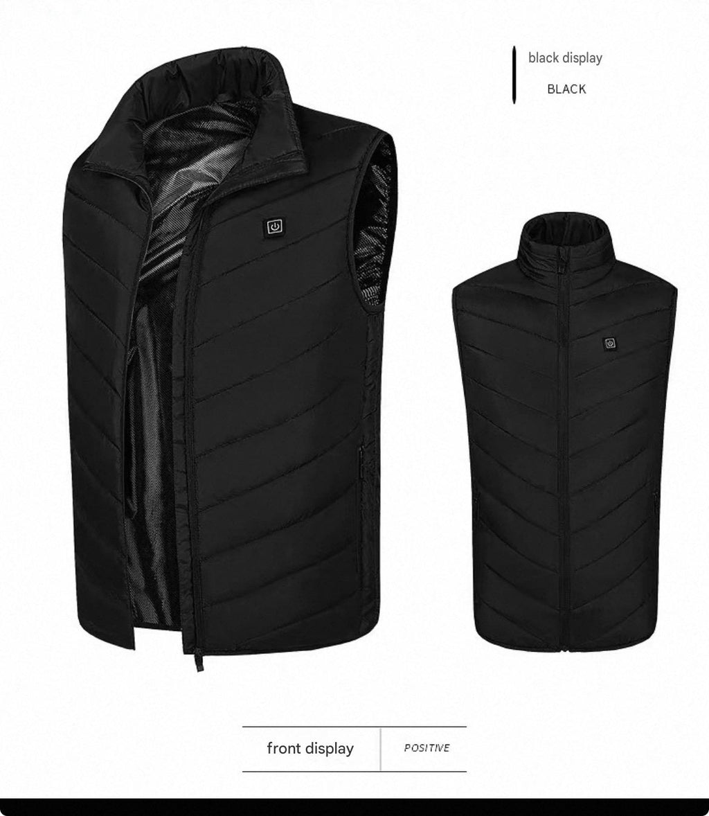 Premium 21-Zone Heated Workwear Vest (Black, Quad-Control)