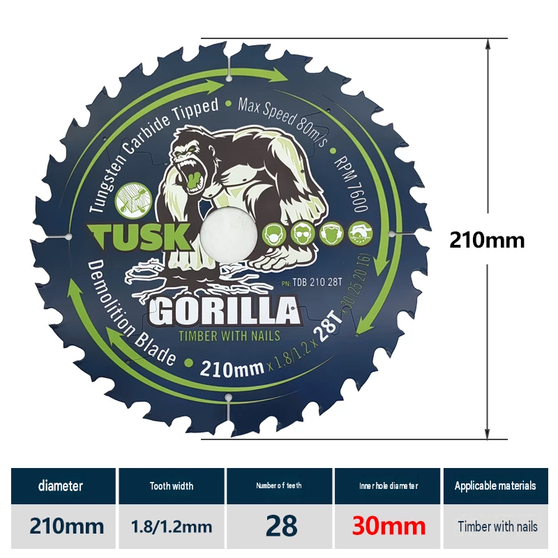 TUSK Gorilla Framing Circular Saw Blade – Nail Resistant