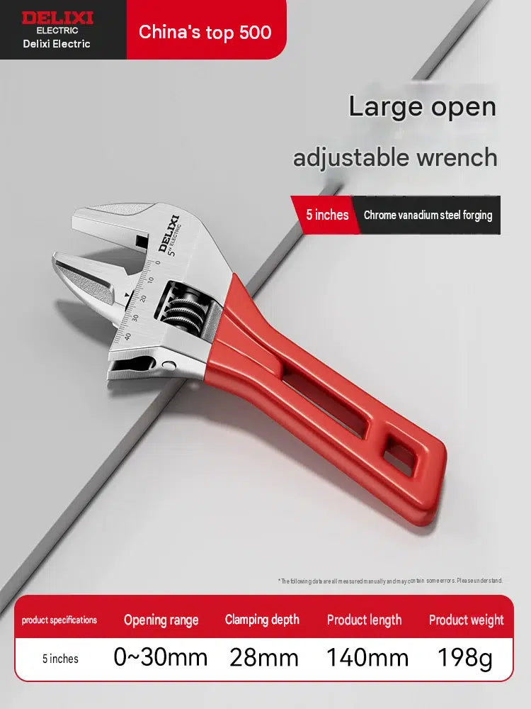 DELIXI Heavy-Duty Wide Jaw Adjustable Wrench