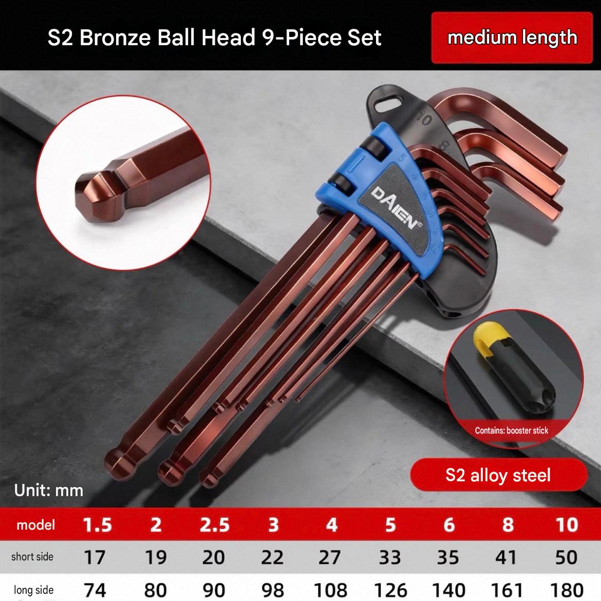 Professional S2 Alloy Hex Key Set