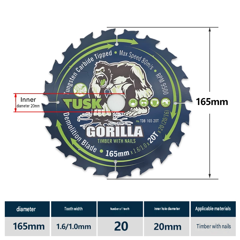 TUSK Gorilla Framing Circular Saw Blade – Nail Resistant