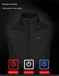 Premium 21-Zone Heated Workwear Vest (Black, Quad-Control)
