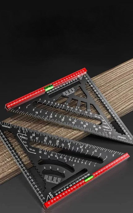 Premium Aluminium Speed Square with Integrated Spirit Level