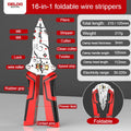 DELIXI 16-in-1 Folding Wire Stripper & Electrical Multi-Tool